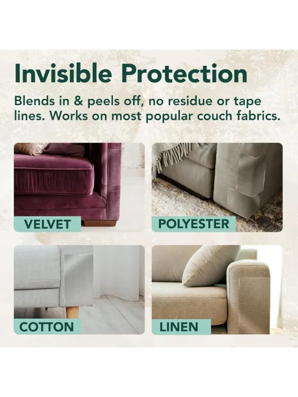 Cat Couch Scratch Protector Sheets - Adhesive Shields & Safeguard for Furniture
